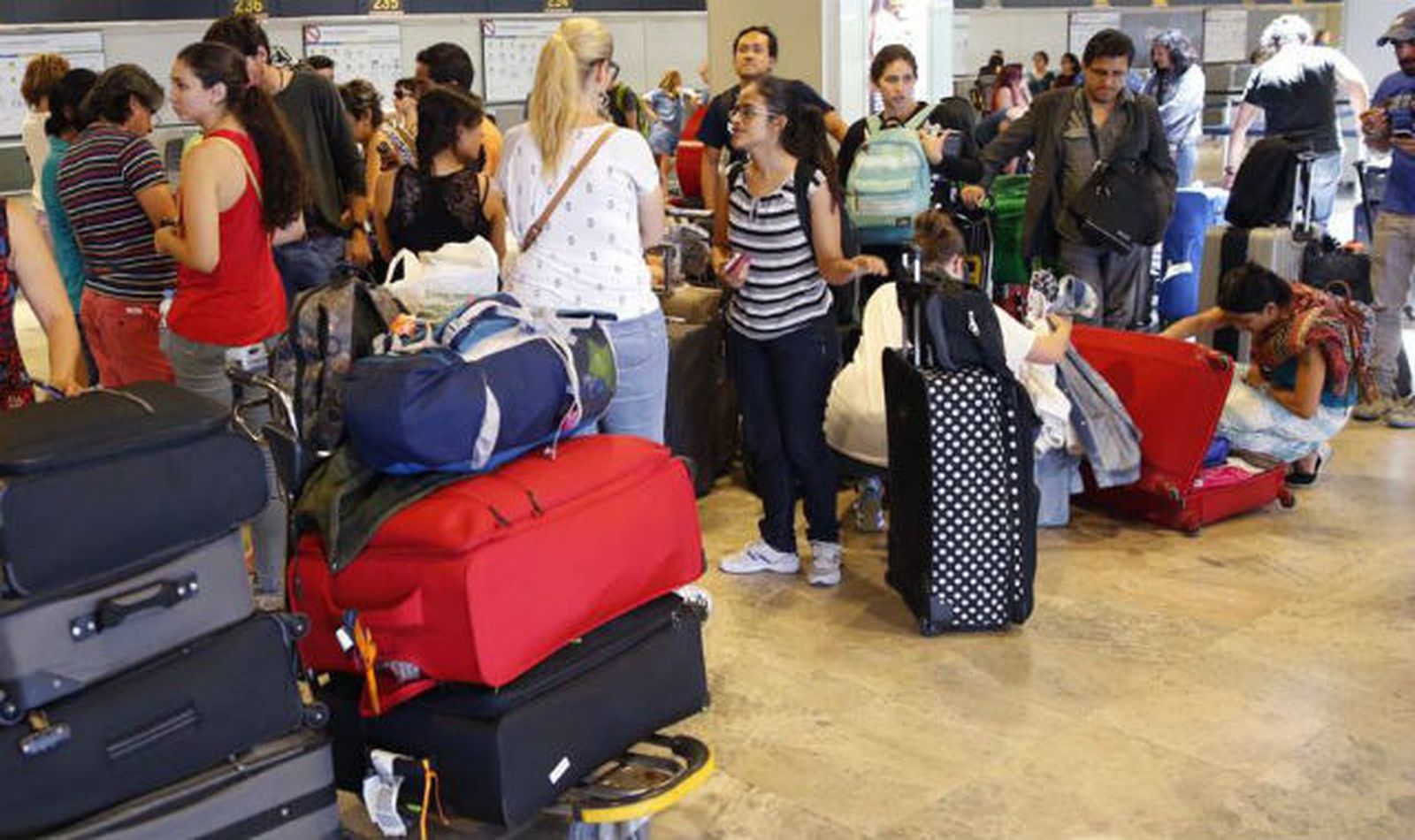 Viajeros mexicanos en Barajas
