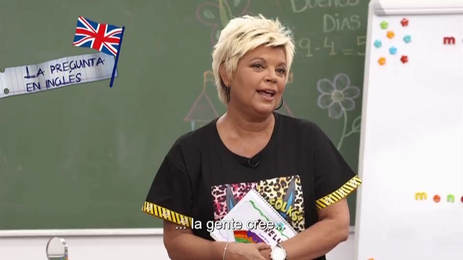 Terelu se enfrenta a un test en inglés