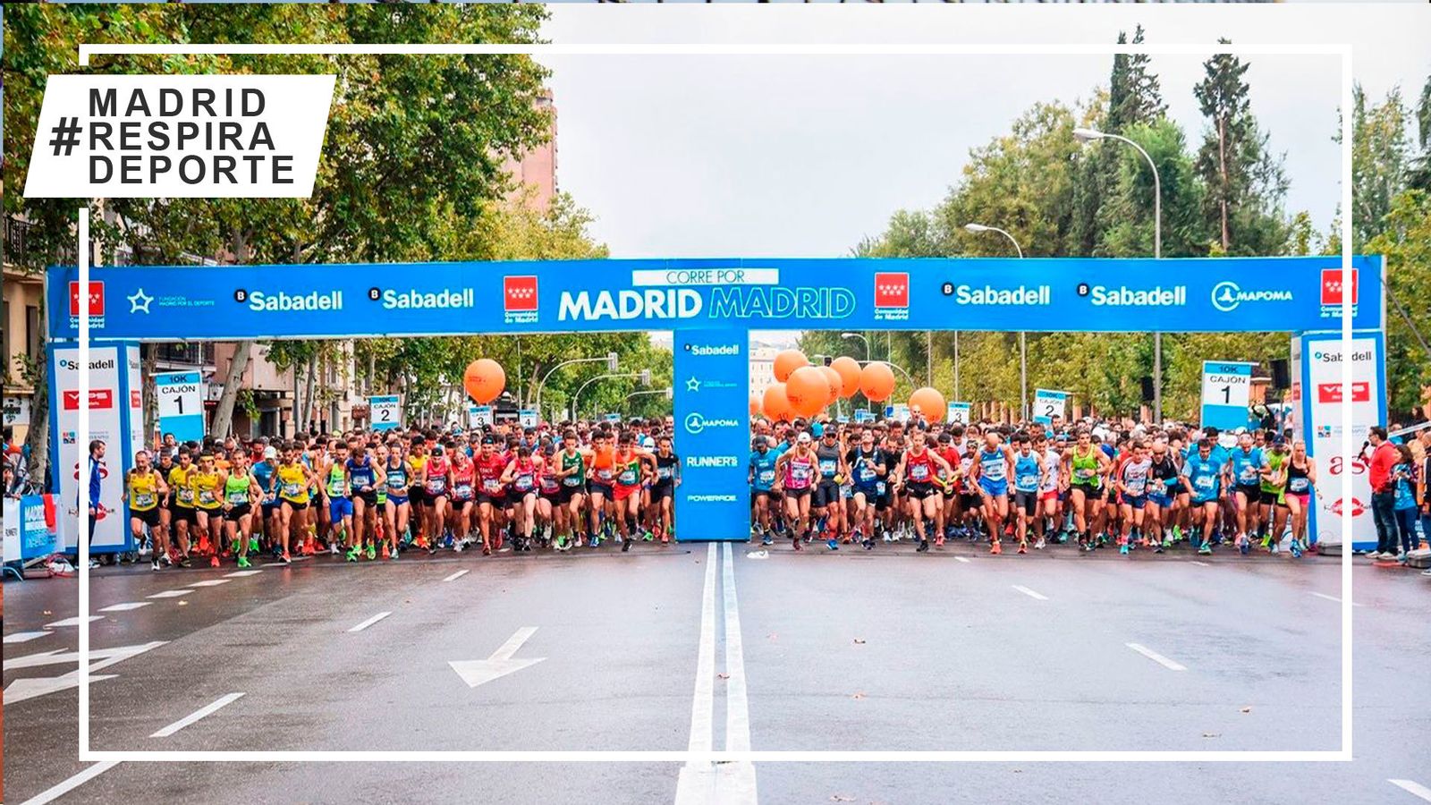 Imagen de una edición anterior a la pandemia de la carrera Madrid corre por Madrid