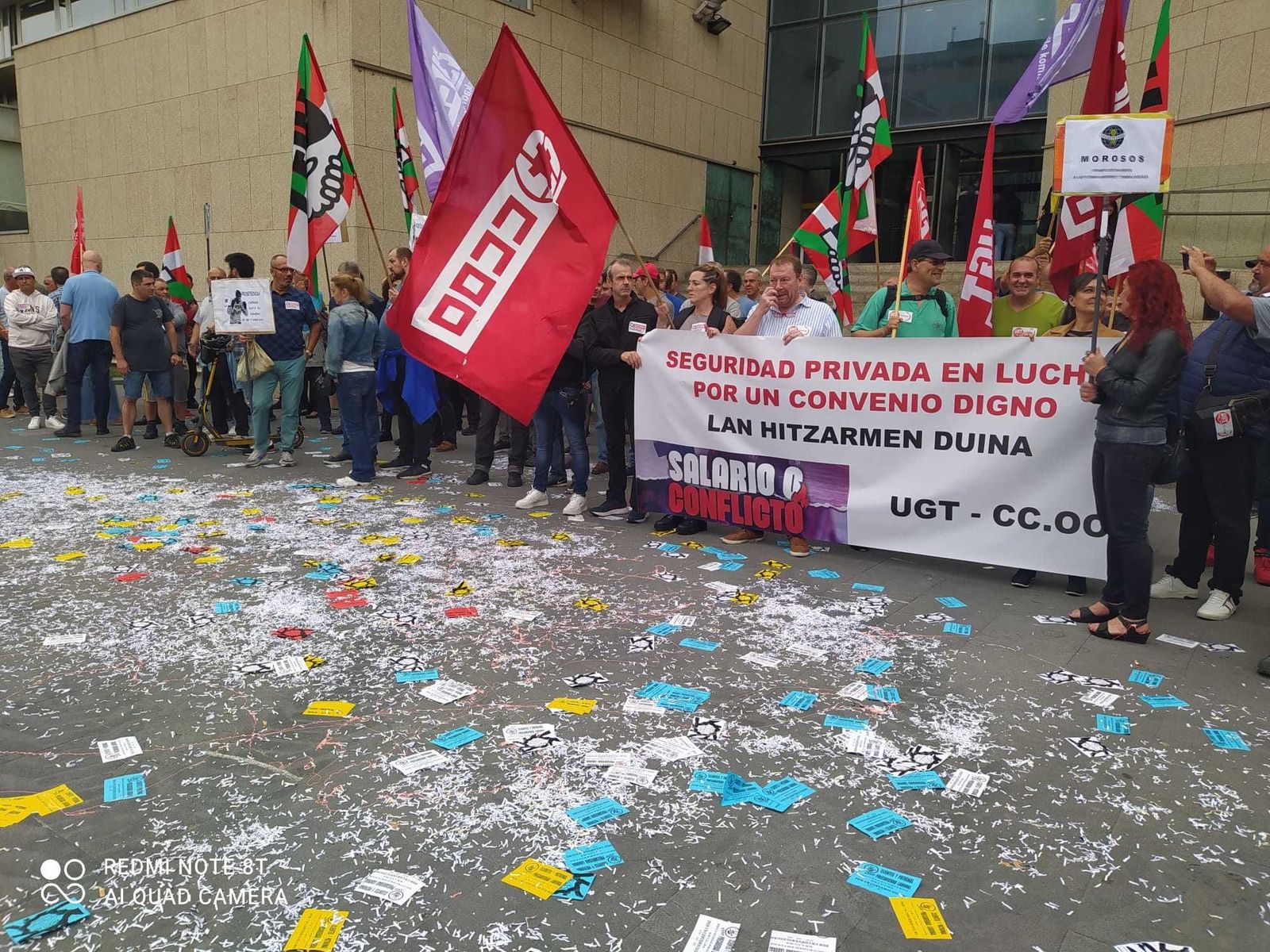 Miles de vigilantes salen a la calle para exigir mejoras laborales