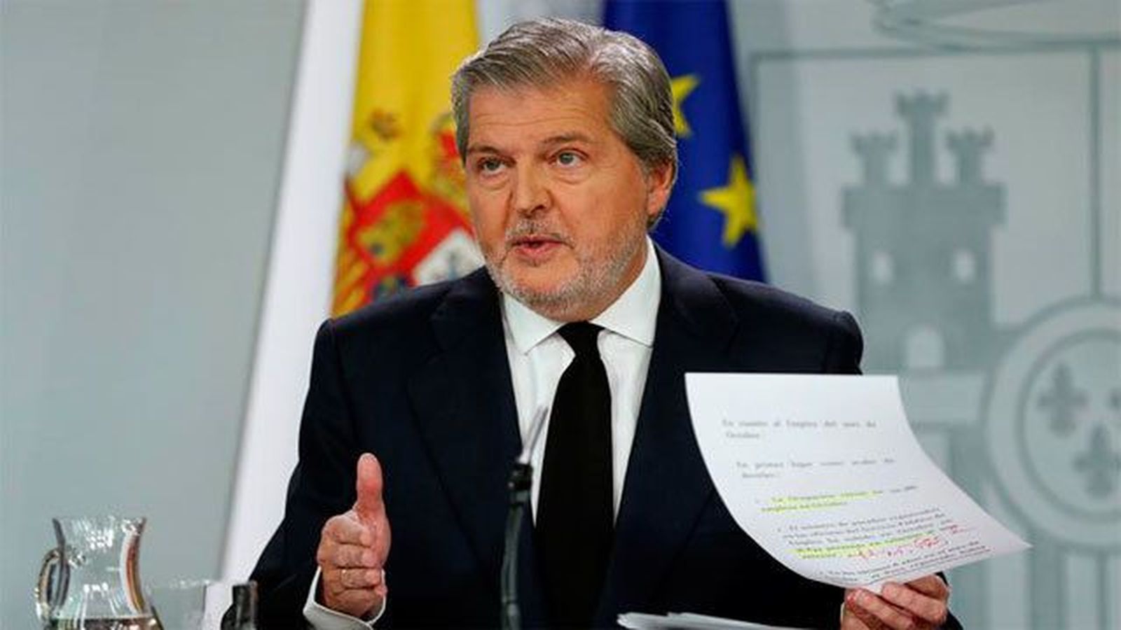 Méndez de Vigo: El encarcelamiento de los exconsejeros pertenece al "ámbito del Poder Judicial"