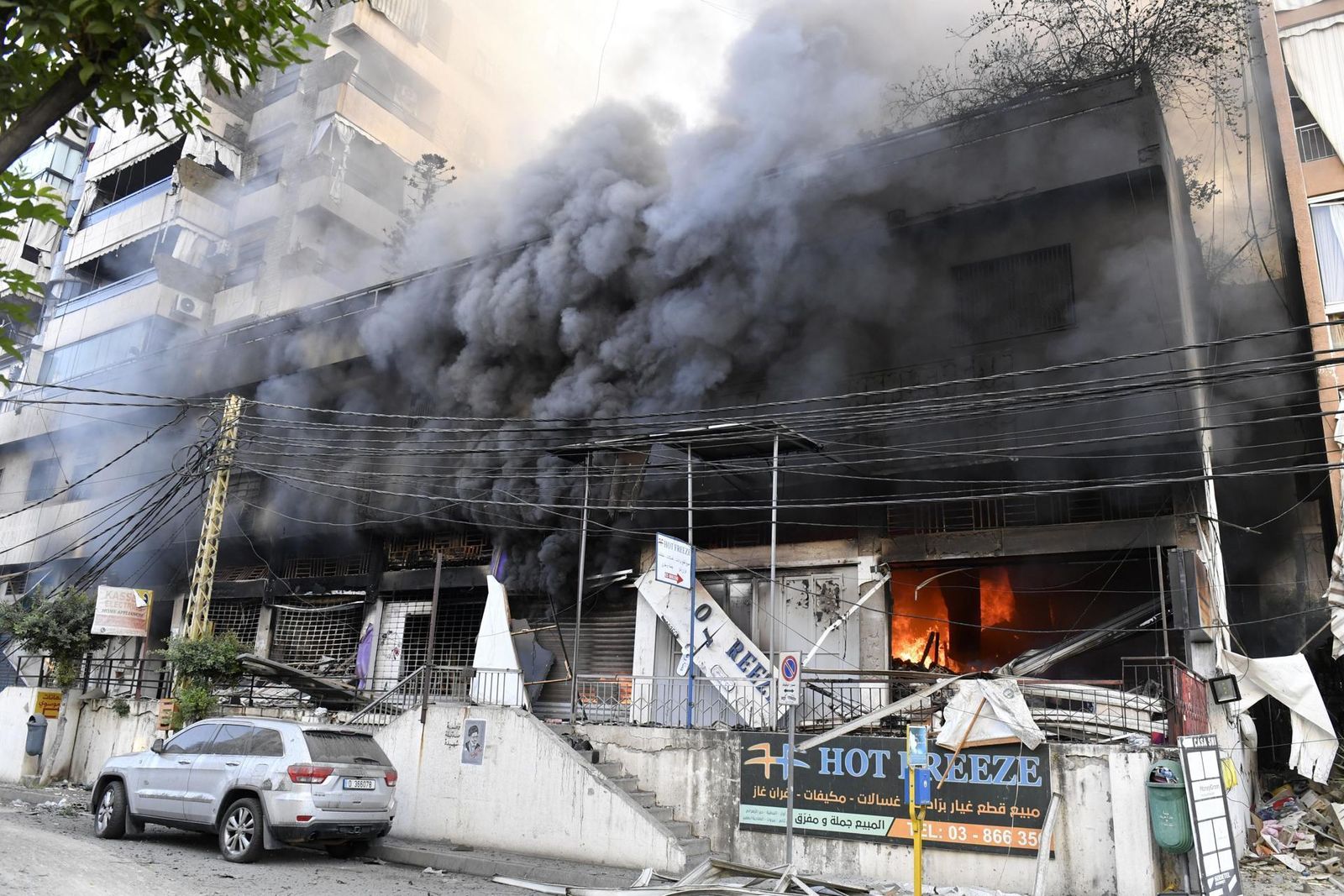 Intensa noche de bombardeos en Beirut