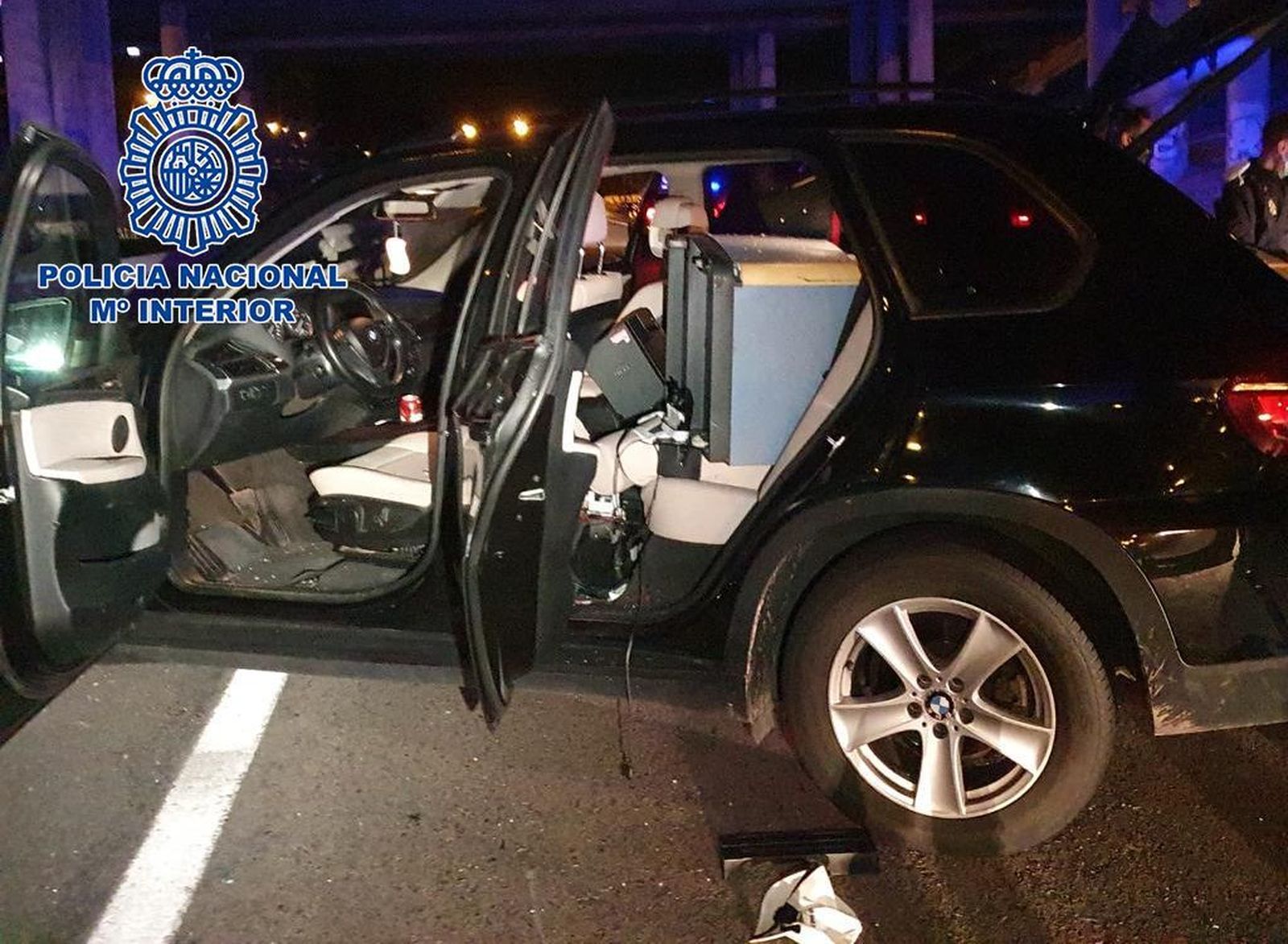 Uno de los coches implicados en la persecución