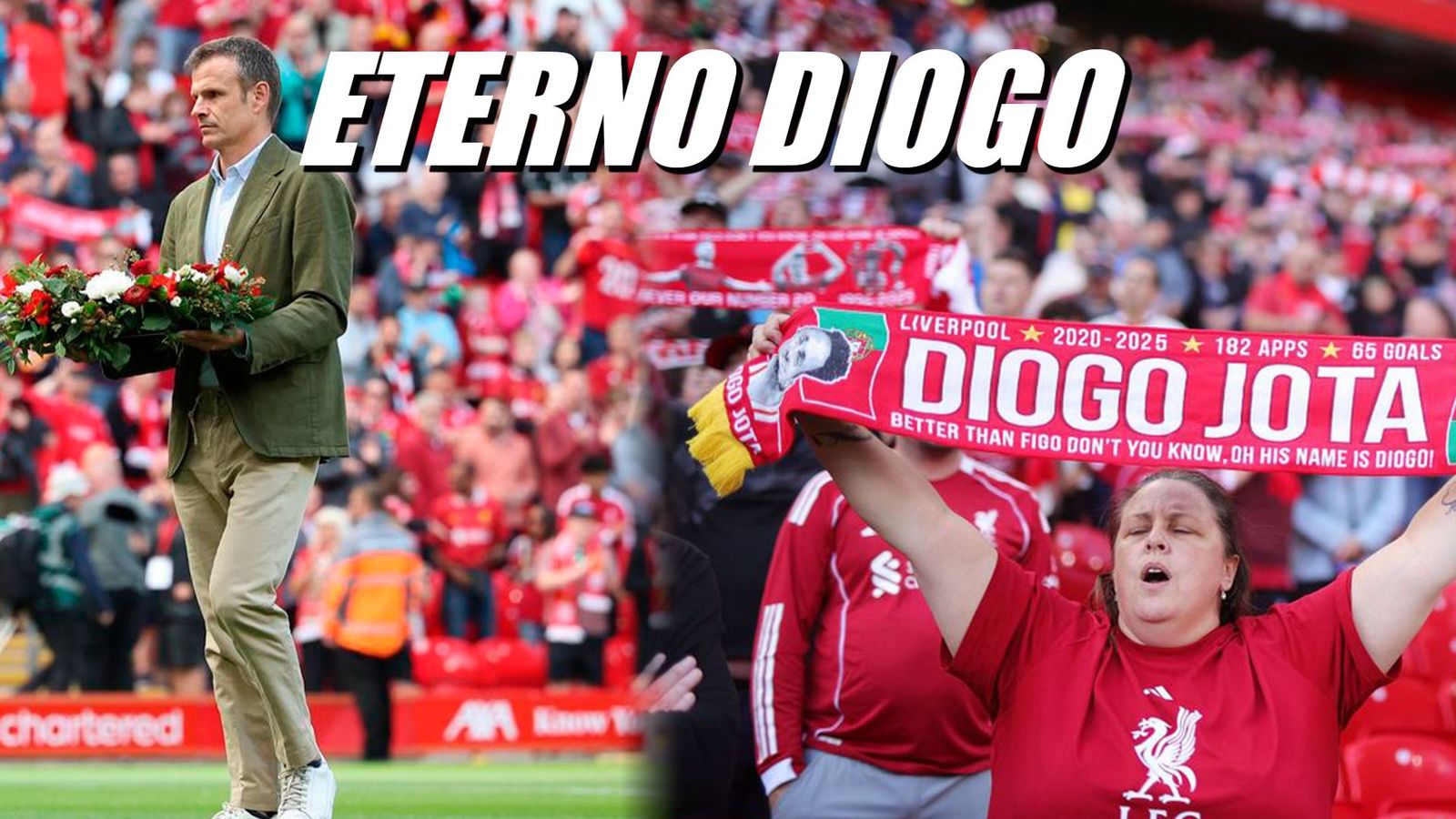 Anfield recuerda a Diogo Jota