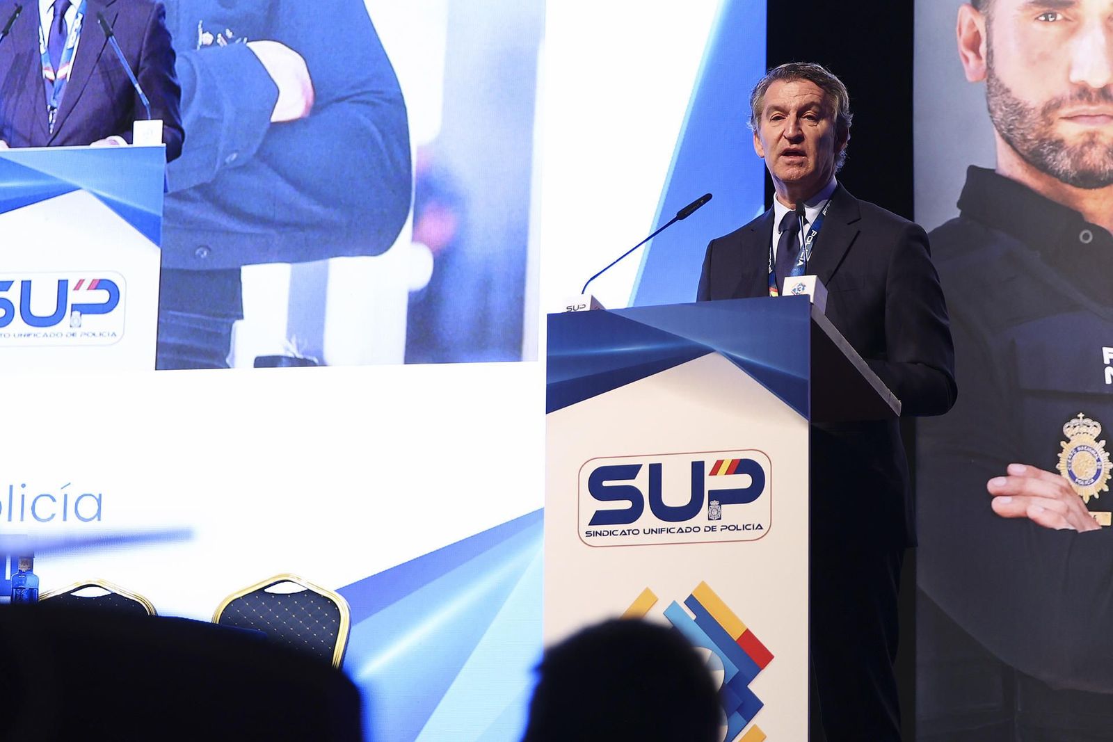 Feijóo se compromete a endurecer las leyes en el congreso del sindicato policial SUP