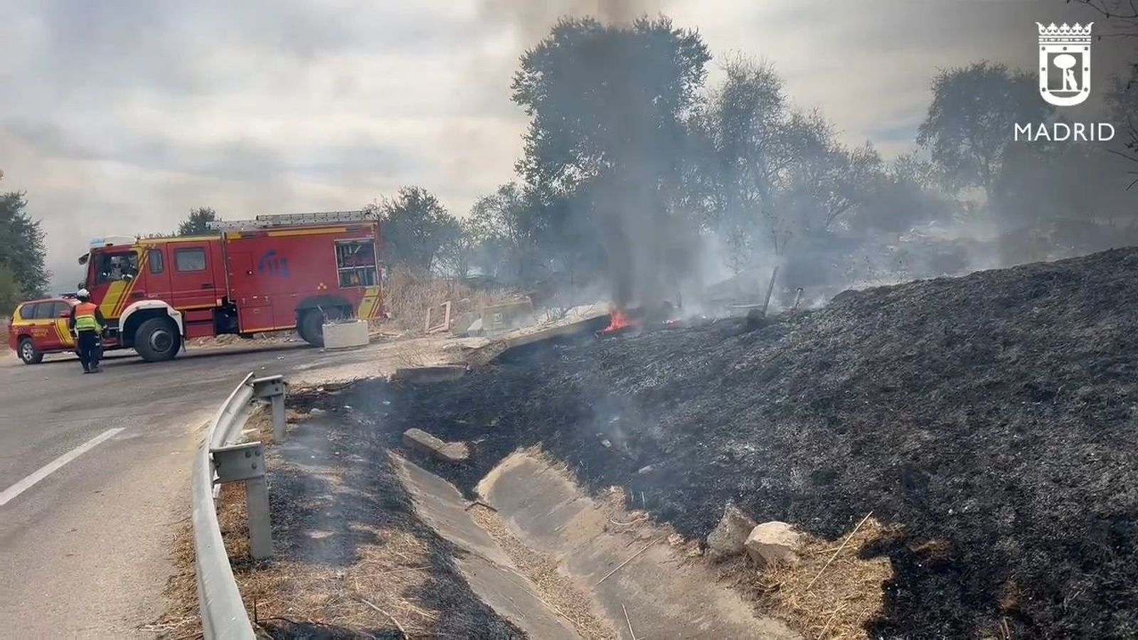 Incendio de pastos en San Blas