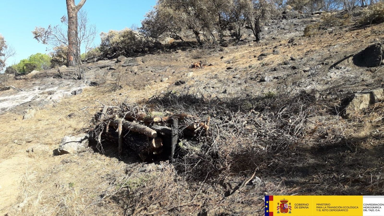 Estructuras realizadas con material quemado para contener los suelos y evitar su erosión