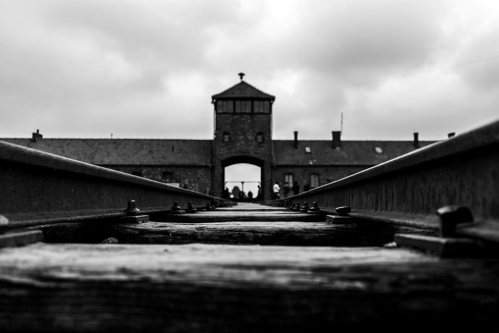 Acceso al Memorial de Auschwitz-Birkenau