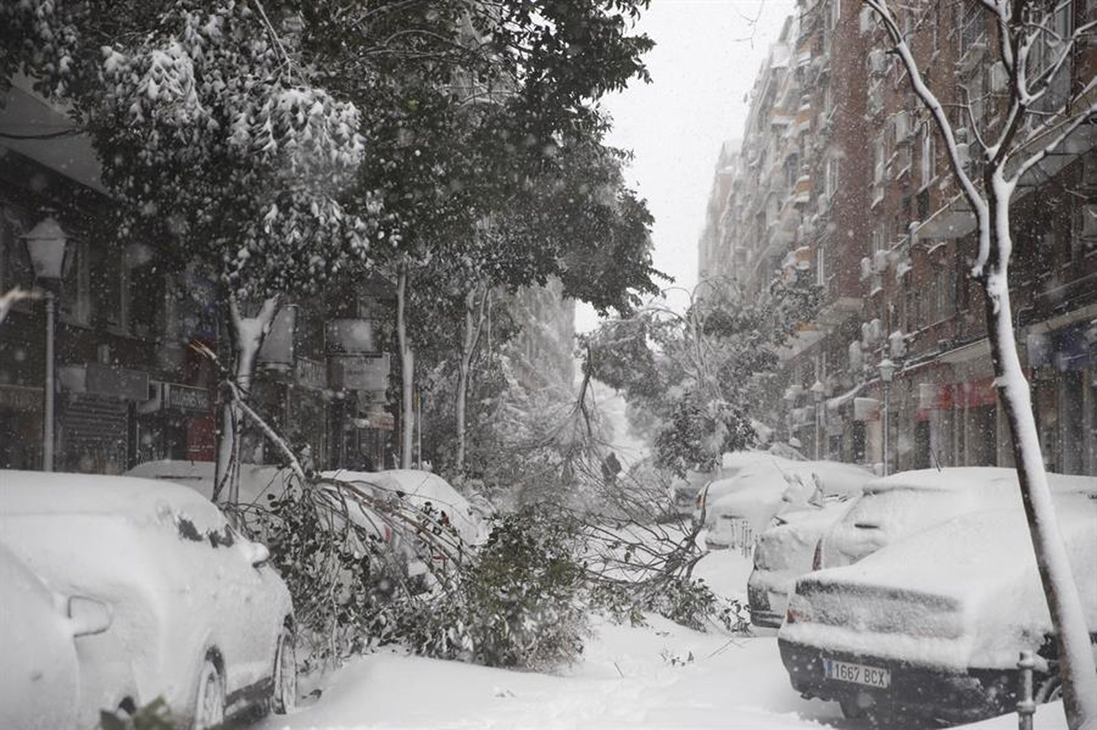 Filomena deja una nevada histórica en Madrid
