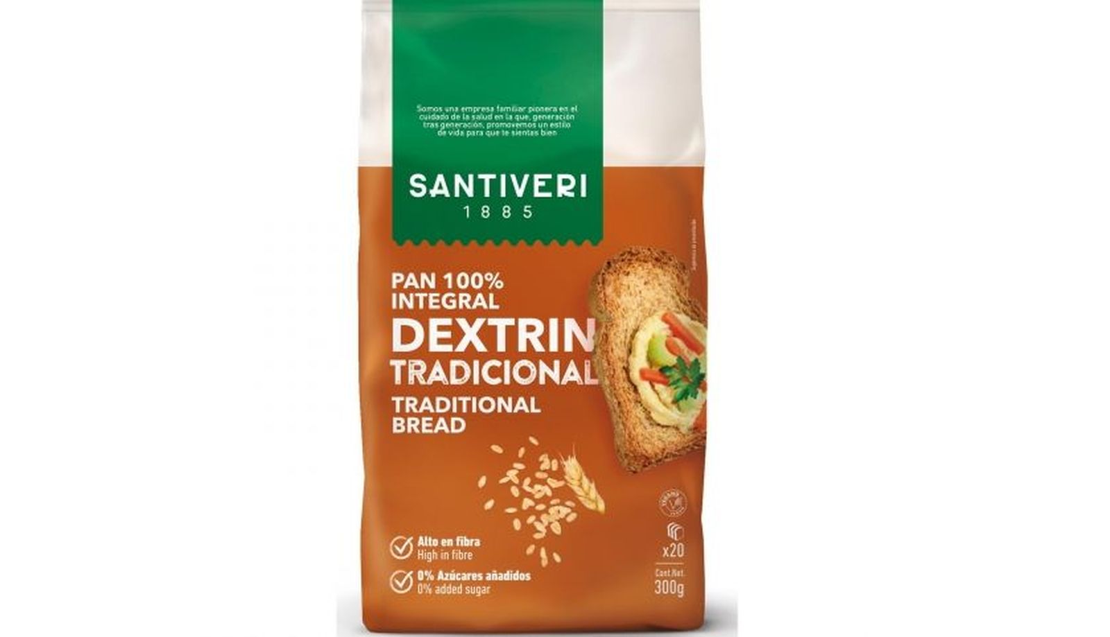 Pan 100% Integral Dextrin Tradicional de la marca Santiveri
