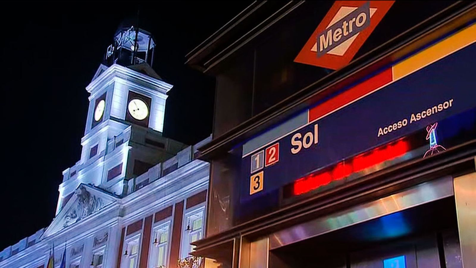 Acceso a la estación de Metro de Sol