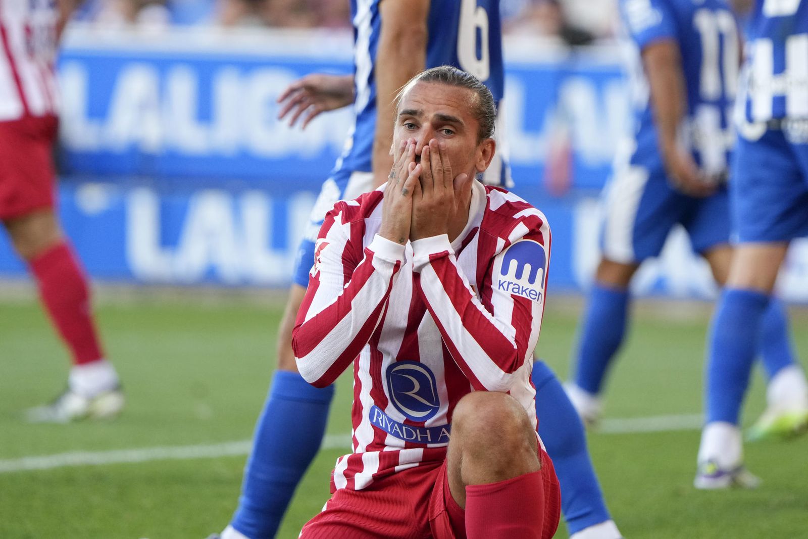 Griezmann lamenta una ocasión fallada en Mendizorroza