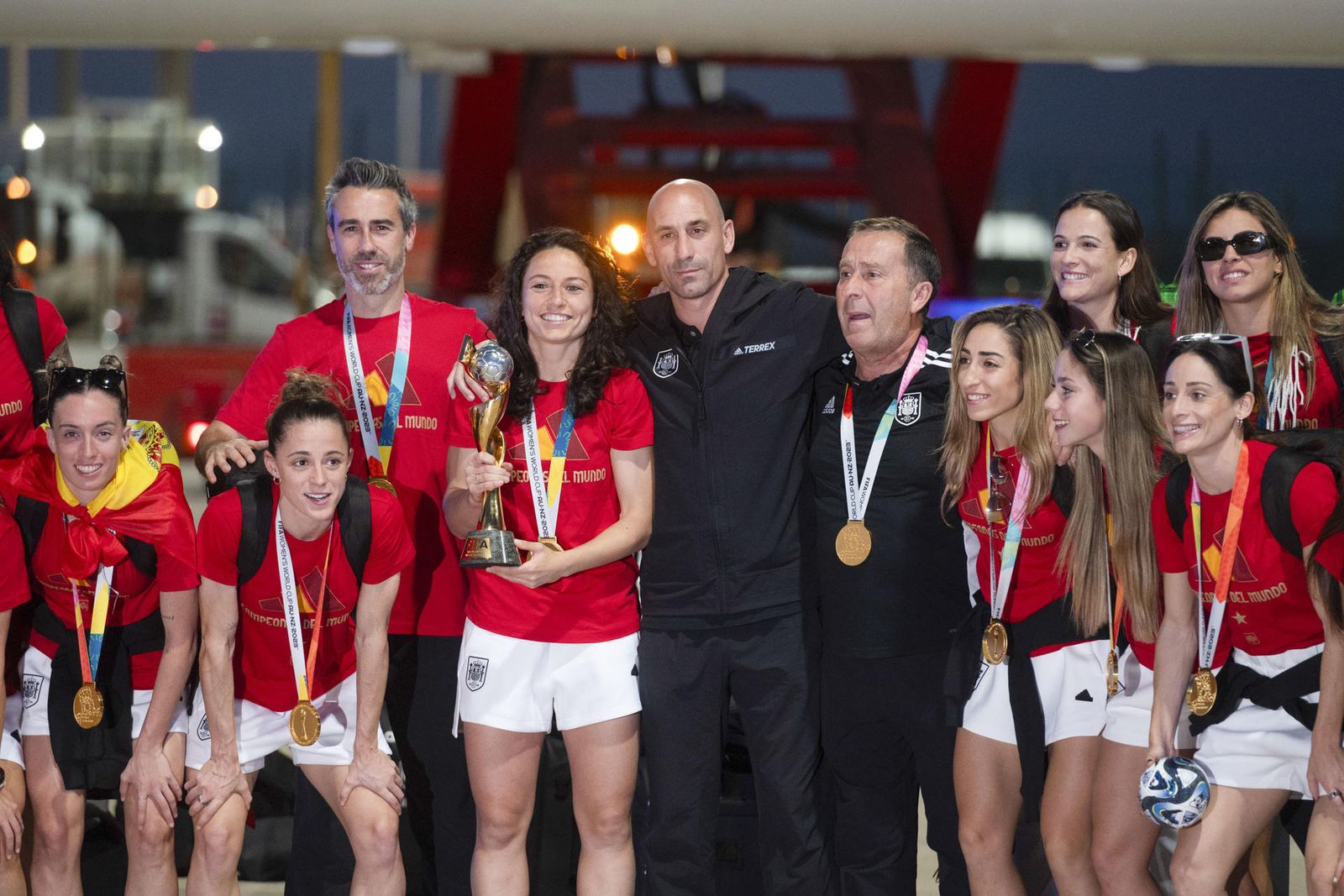 Fiesta de la Selección femenina de fútbol en Madrid tras ganar el Mundial