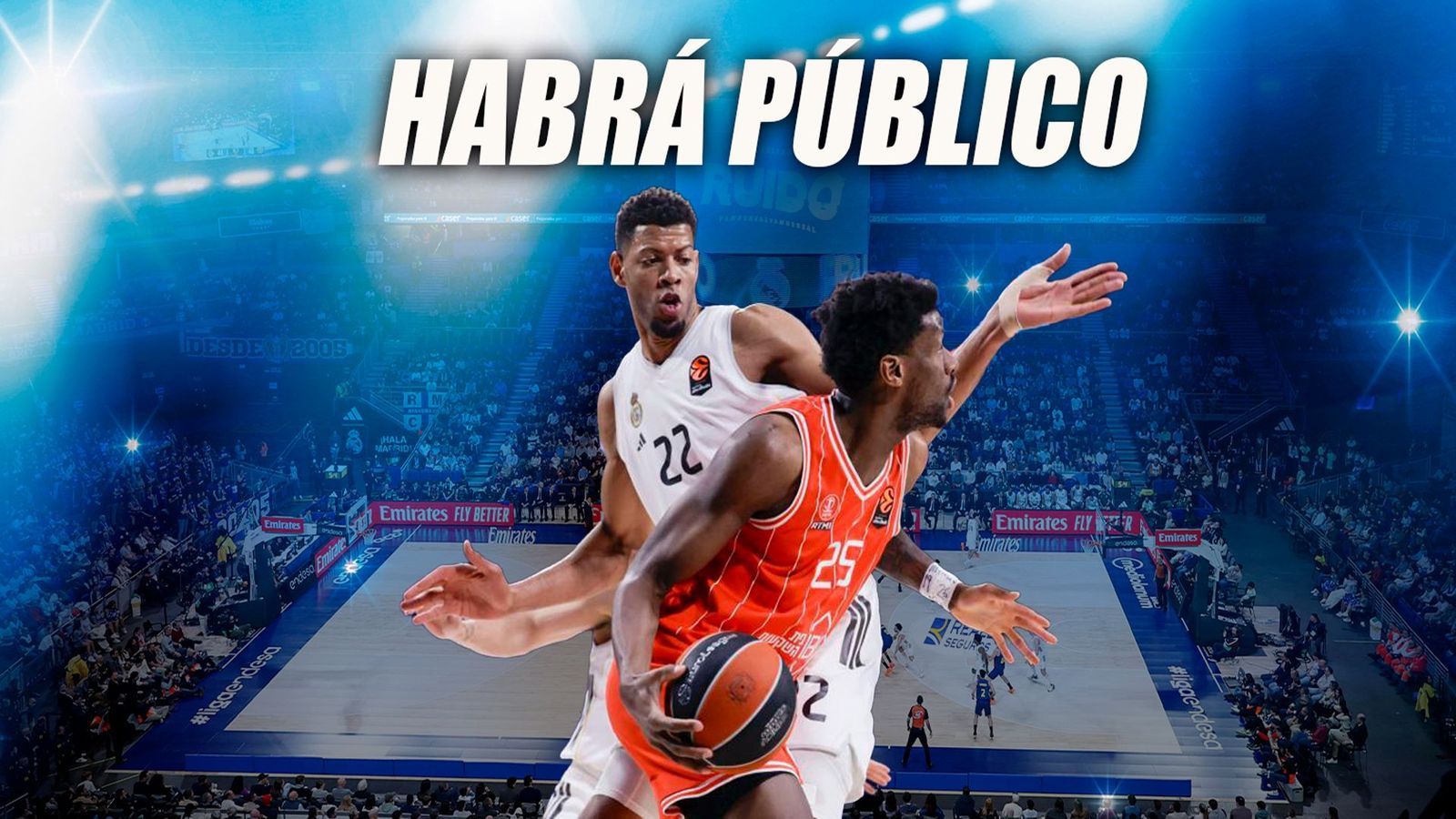 El Real Madrid-Hapoel de Euroliga se jugará con público identificado en las gradas