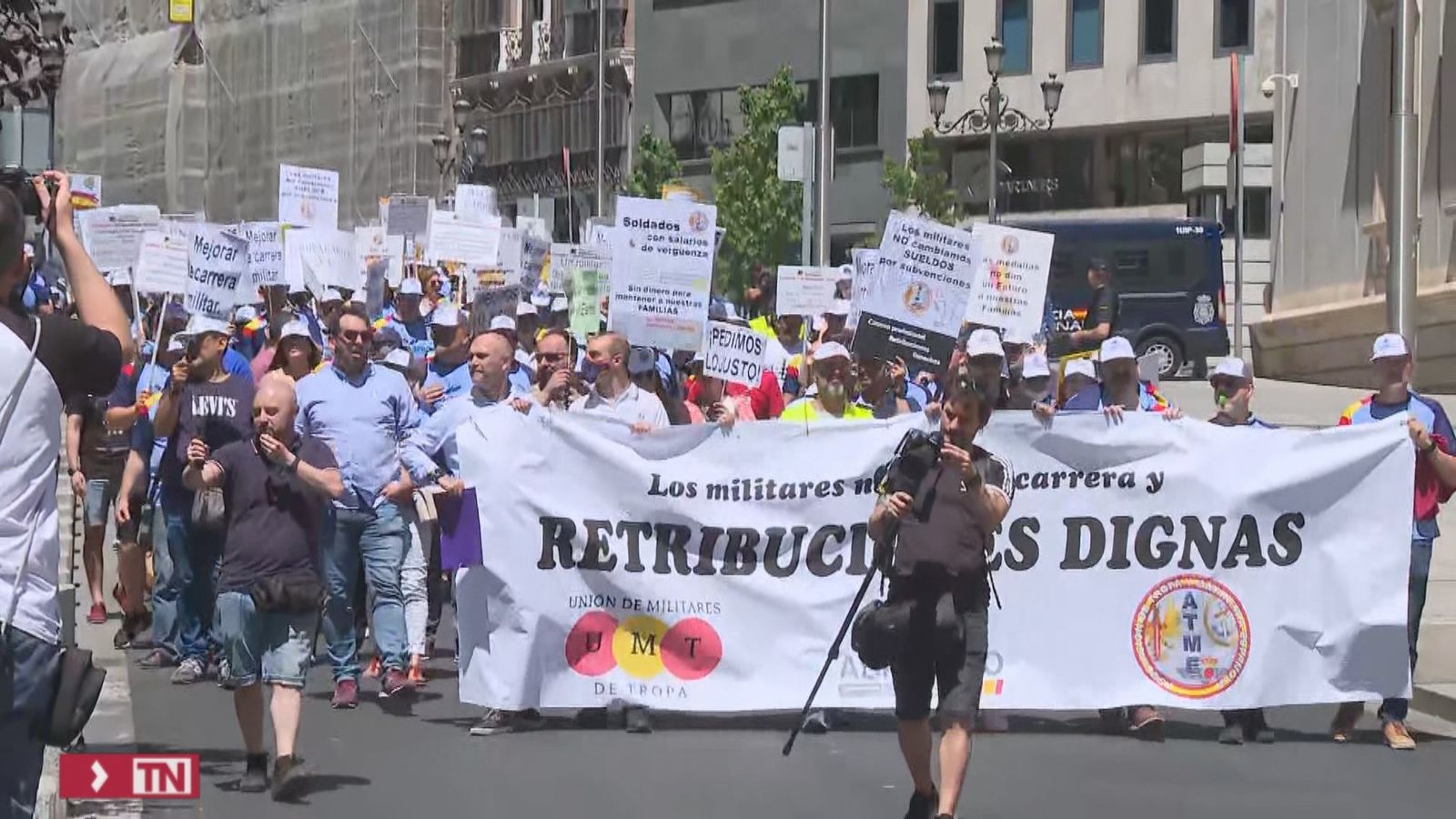 Protesta de militares