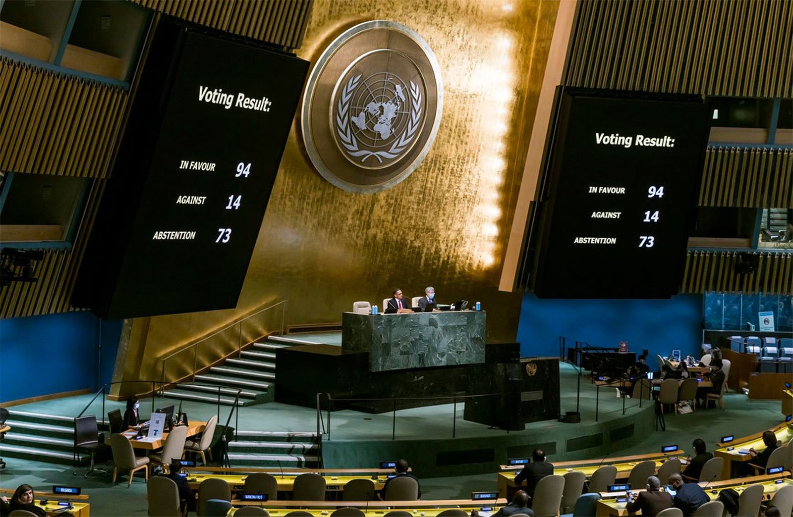 La Asamblea de la ONU aprueba que Rusia pague reparaciones a Ucrania