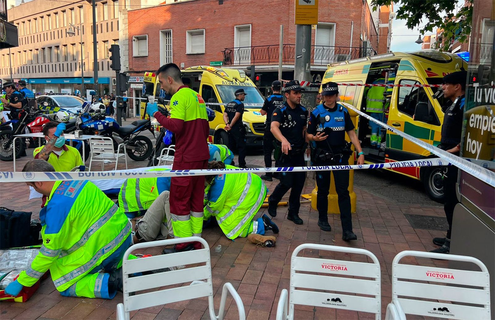 Equipos de Emergencias en el lugar del suceso