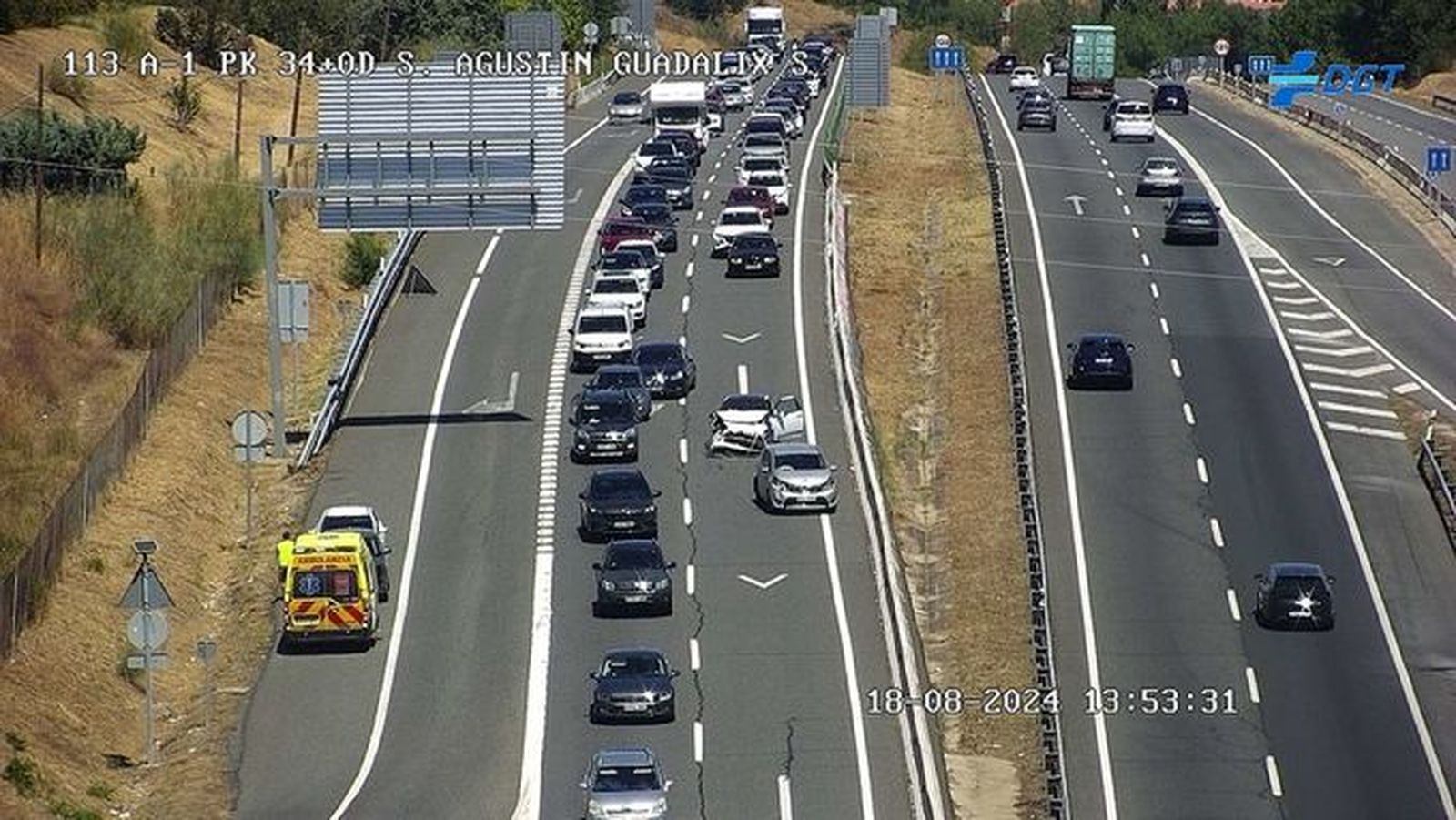 Accidente de tráfico en la A-1 en sentido Madrid