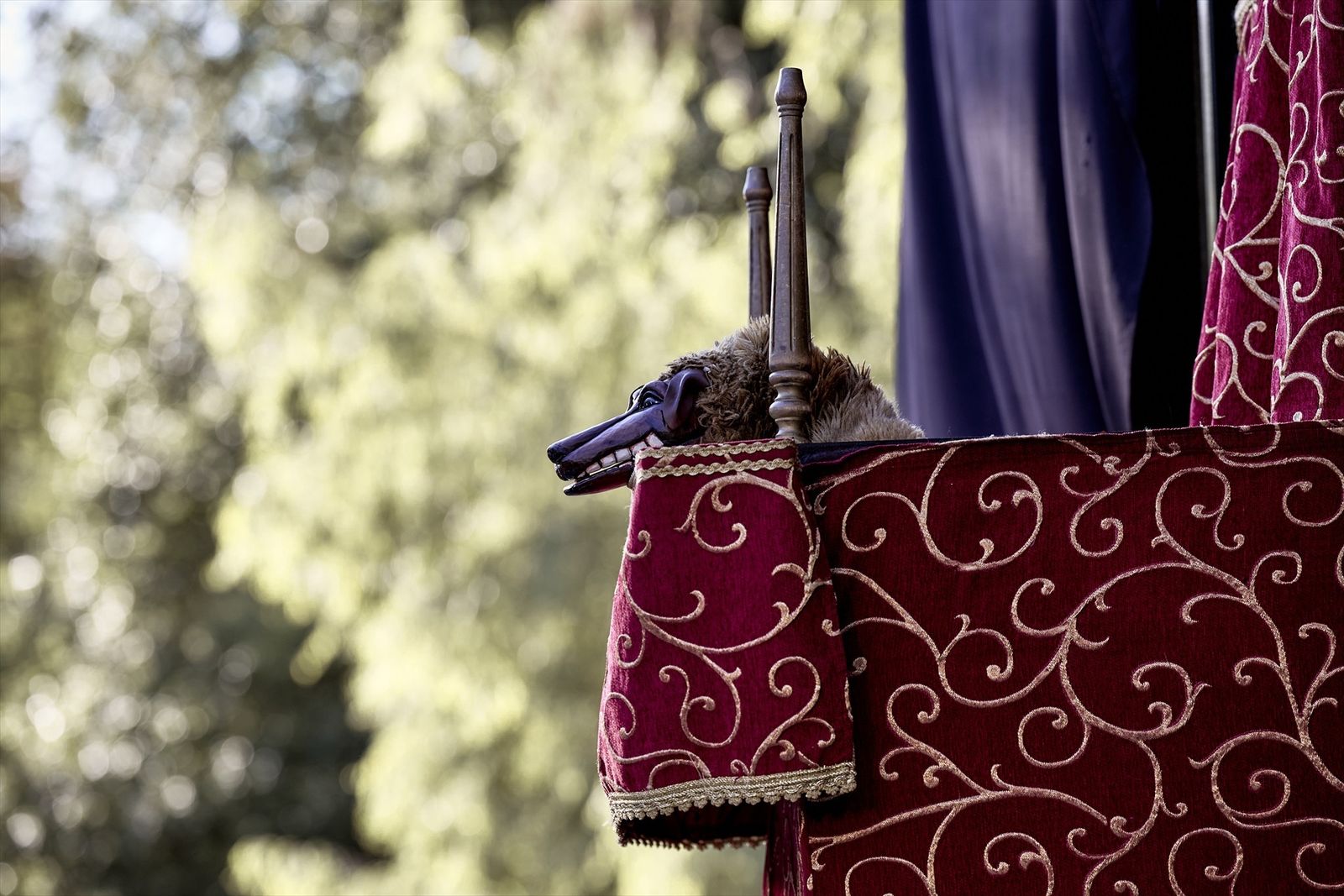Marionetas durante el espectáculo de títeres en el Retiro