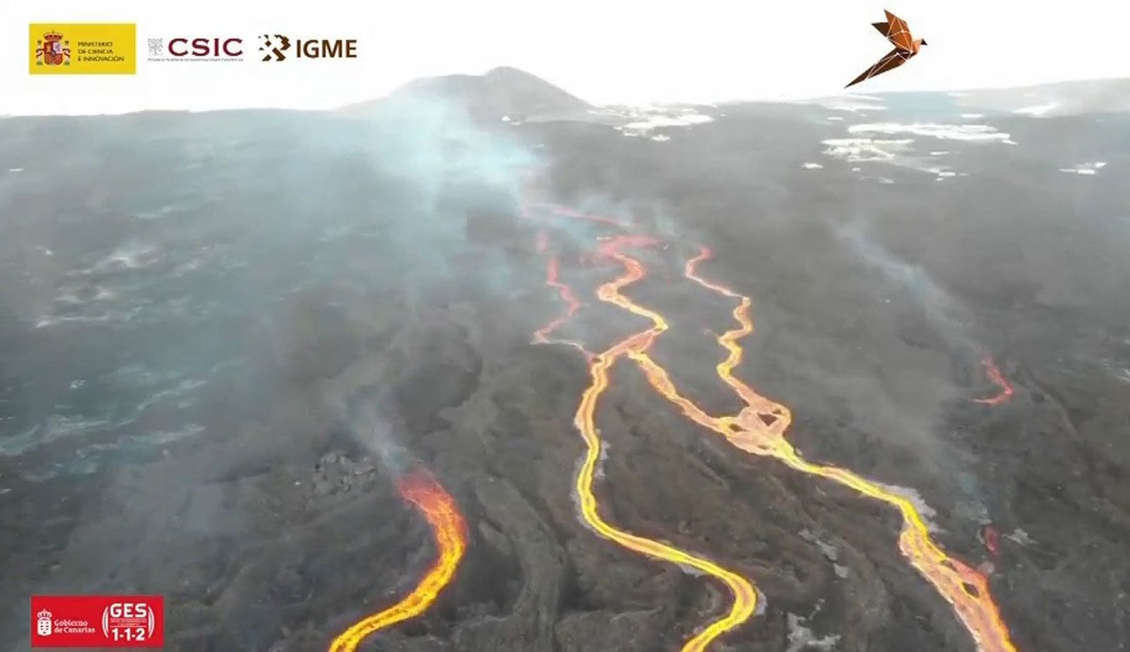 Se abren varios focos de lava en el volcán de La Palma y repunta la sismicidad