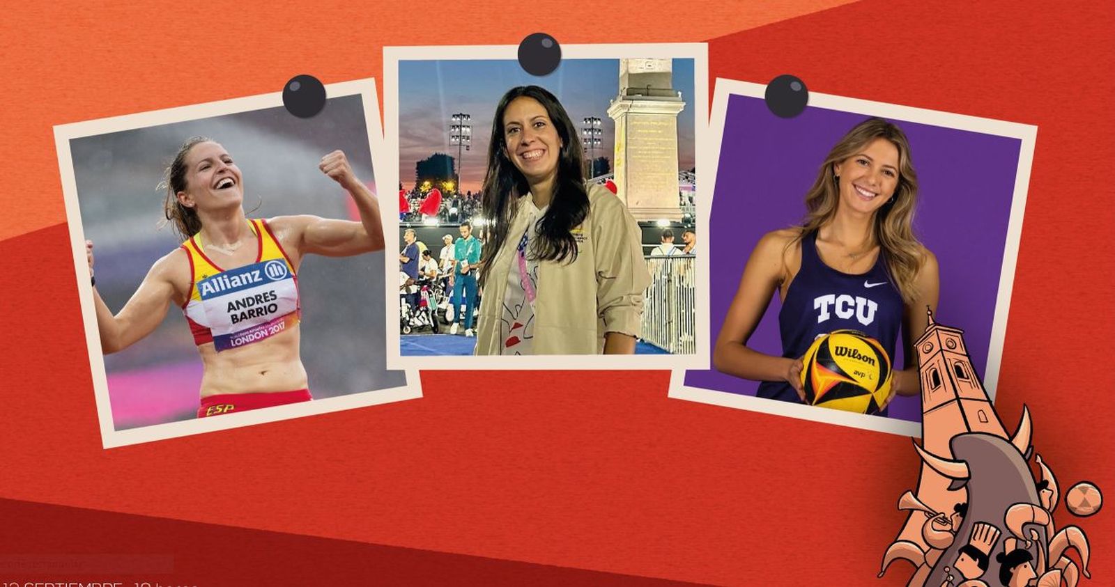 Sara Andrés,, Sara Montero y Tania Moreno
