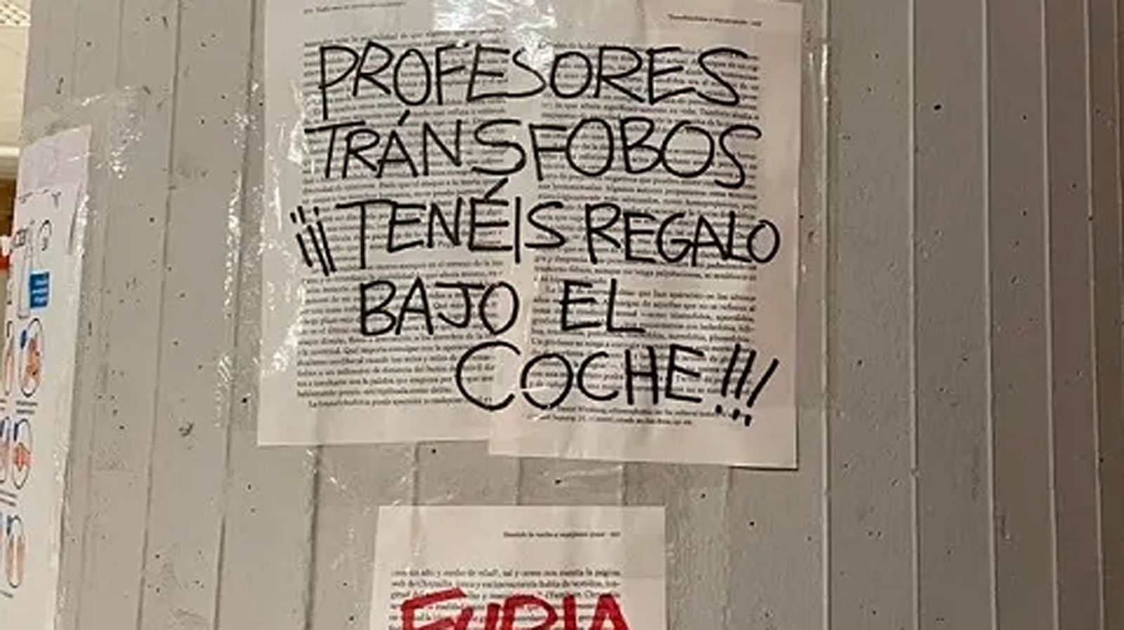 Pintada en la universidad complutense