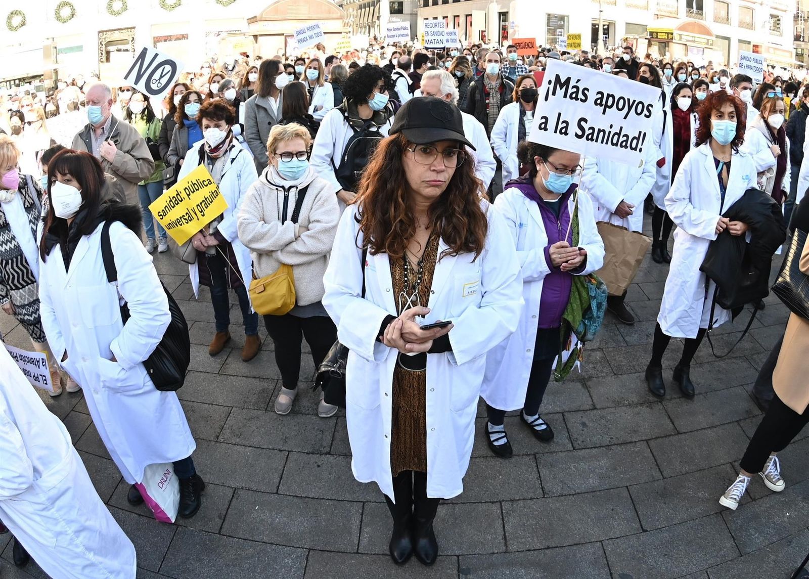 Manifestación de sanitarios en Madrid