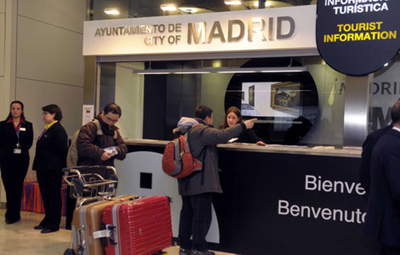 Turistas a su llegada a Madrid