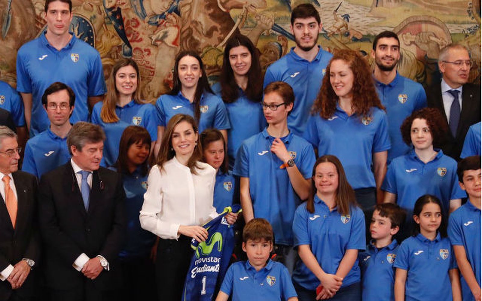 La Reina Letizia recibe al Estudiantes