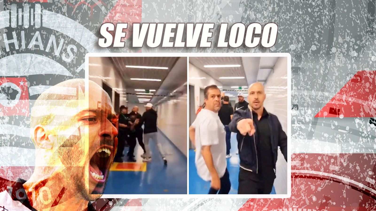 Un directivo de Corinthians trata de colarse a patadas en la sala VAR para protestar