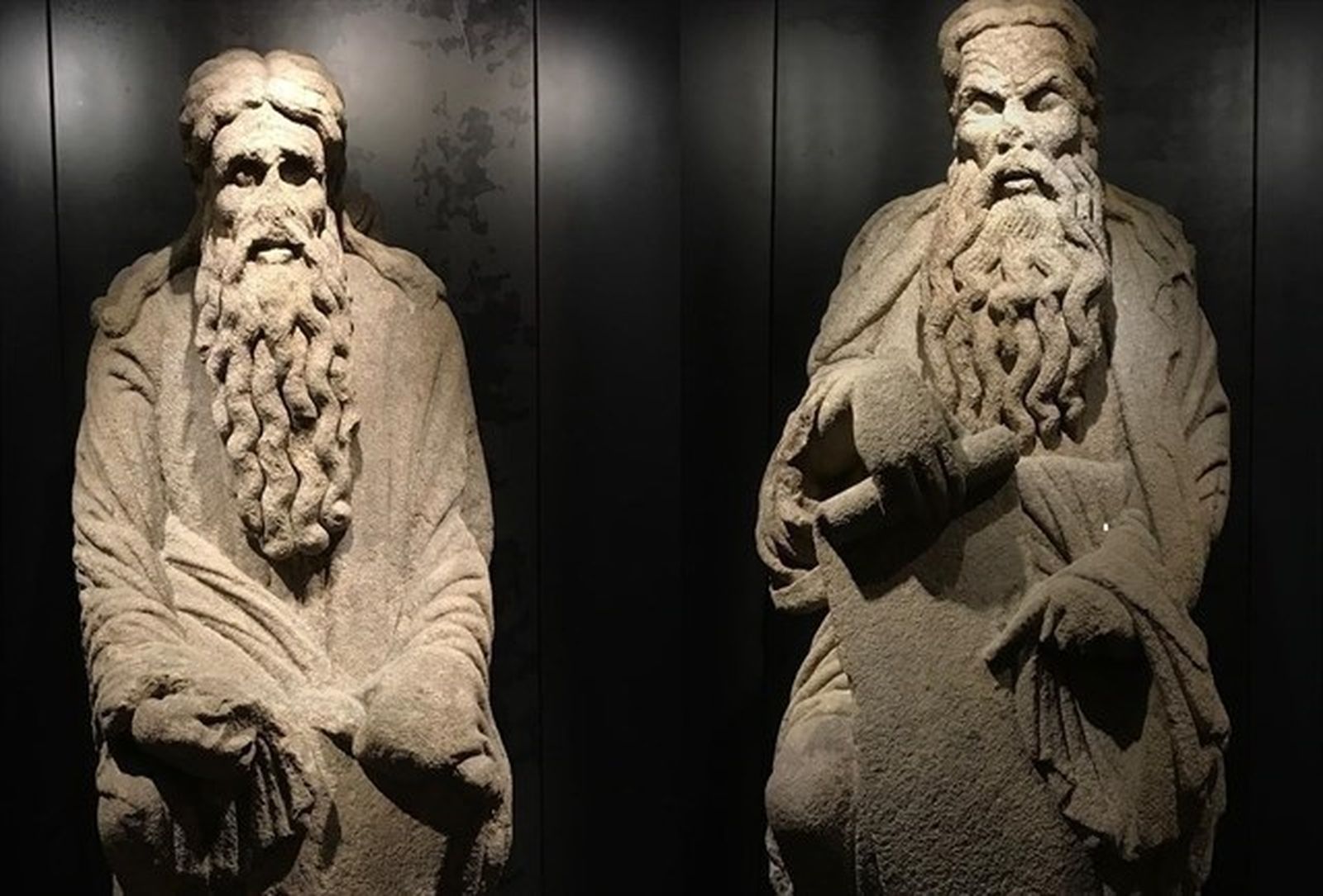 estatuas de Isaac y Abraham, del Pórtico de la Gloria