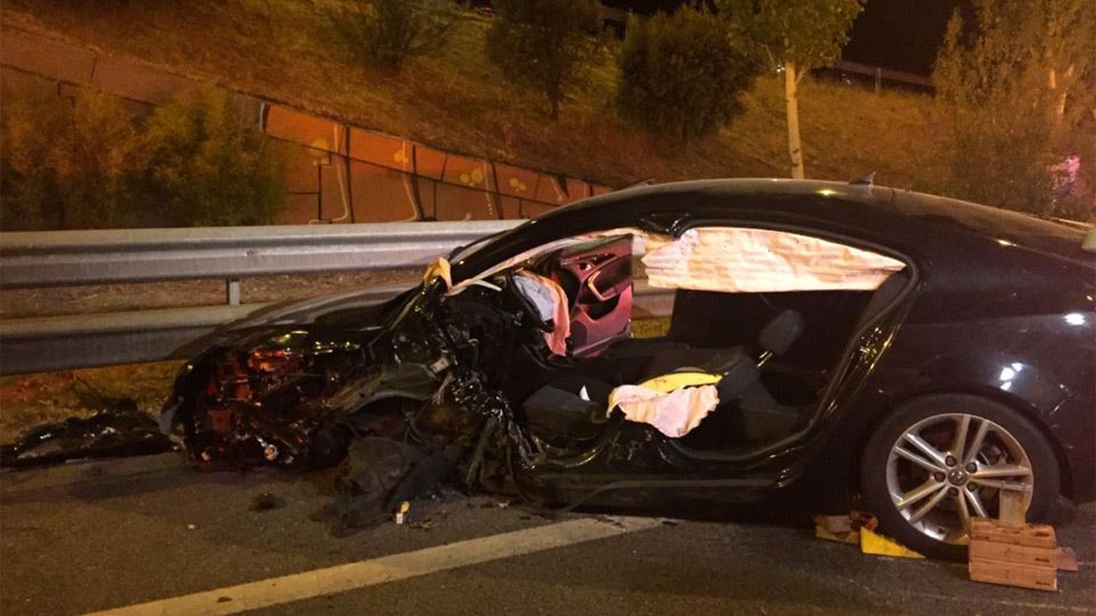 El conductor kamikaze de la M-30 permanece en el hospital custodiado por la Policía