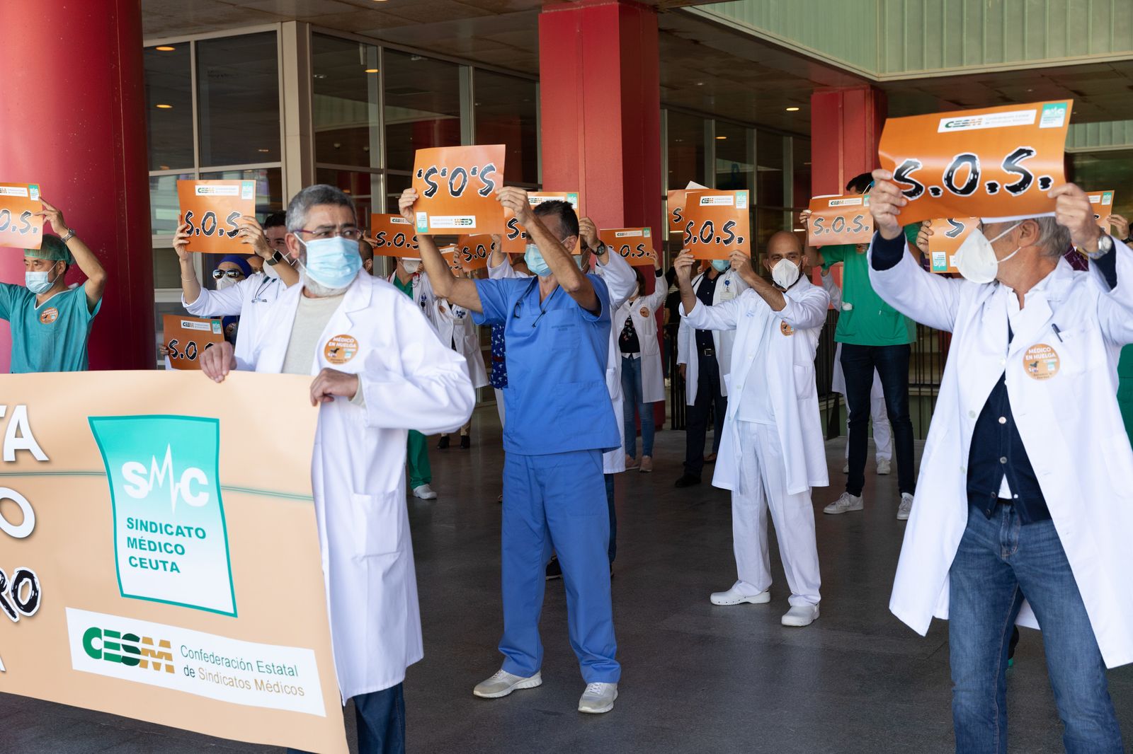 Protesta de médicos de Ceuta
