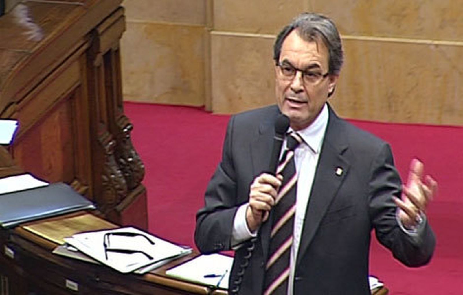 Artur Mas en la sesión de control del Parlament catalán