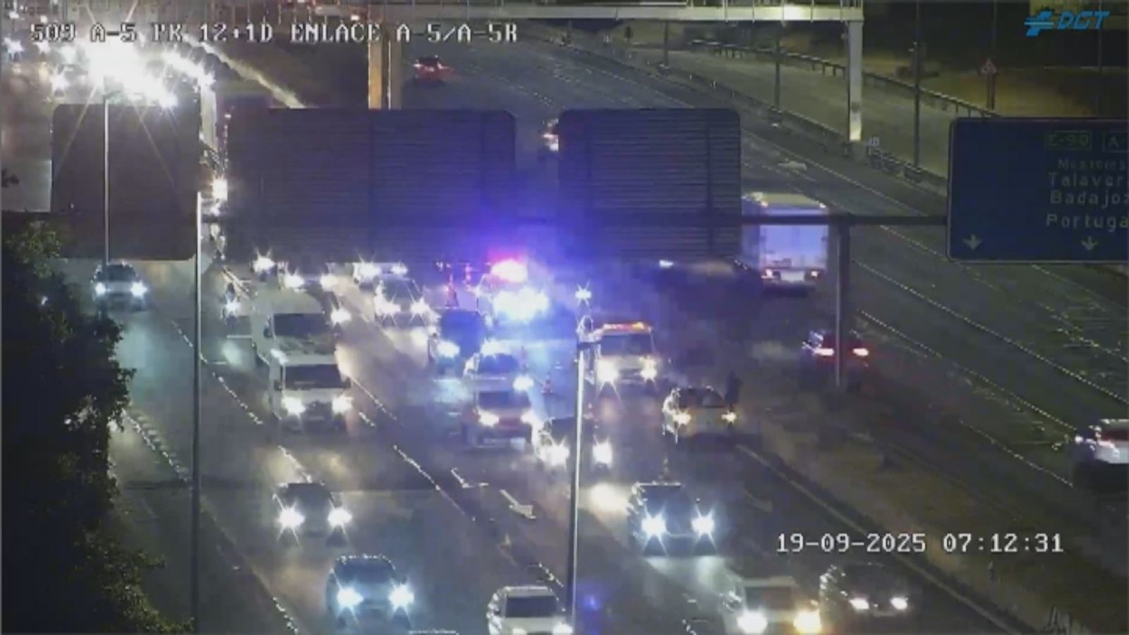 Accidente en la A-5 en Alcorcón