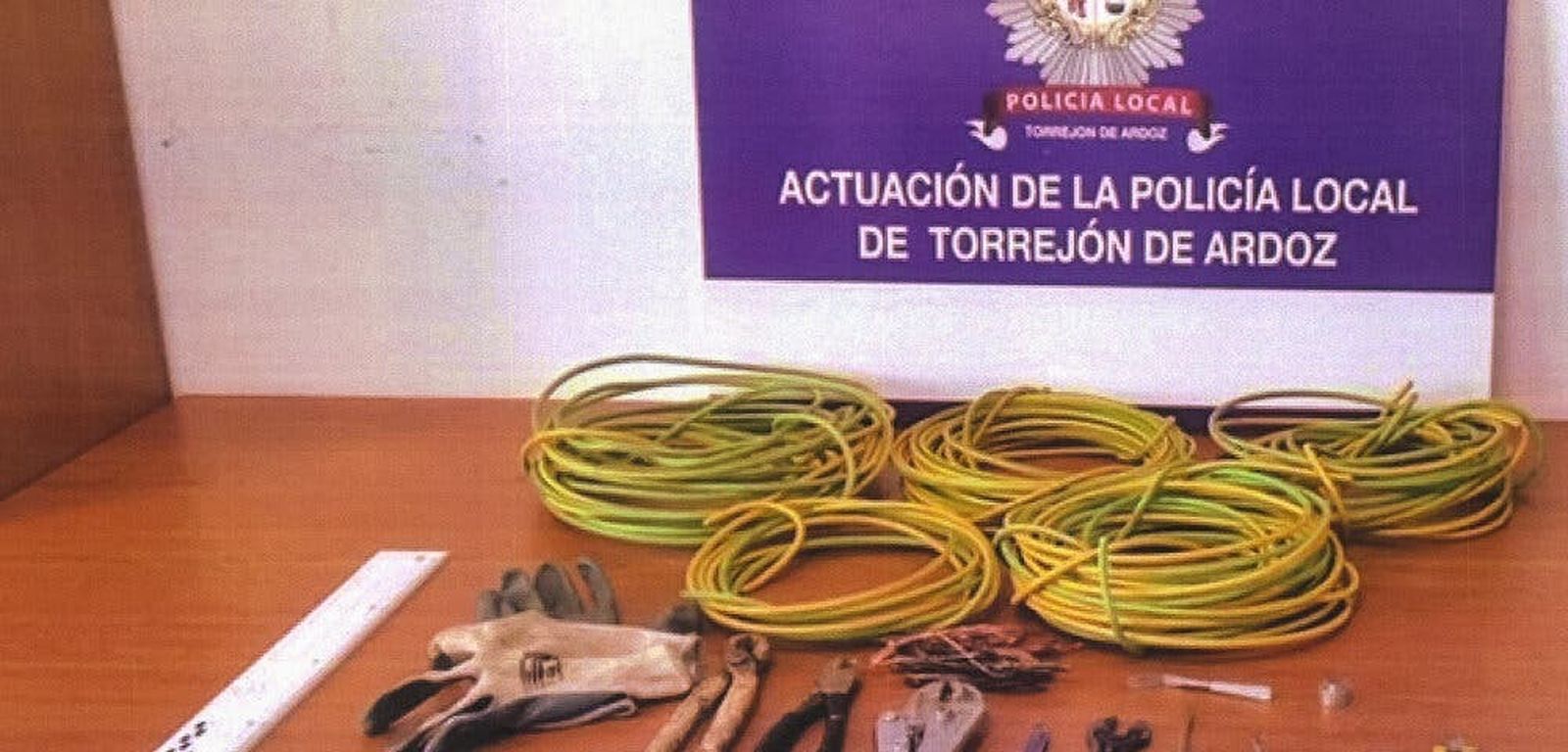 Material de cobre requisado