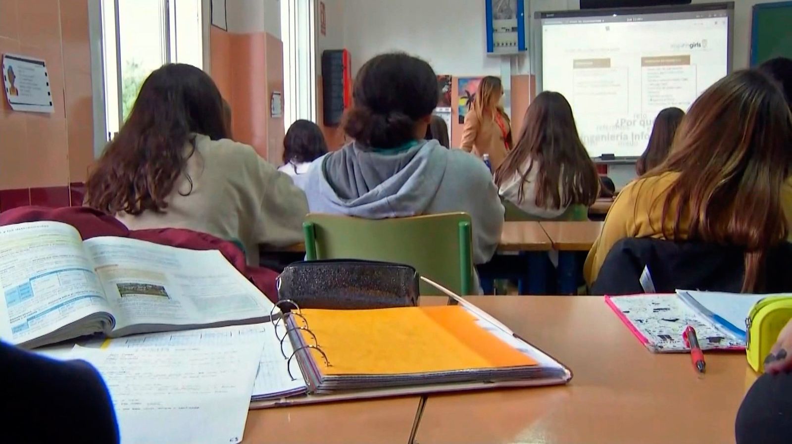 Aula de estudiantes de la ESO en Madrid