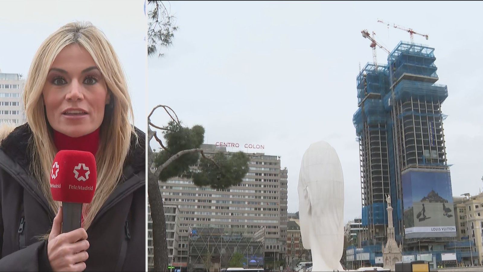 La reforma de las Torres de Colón se ralentiza por la falta de hormigón debido a la huelga de transportistas