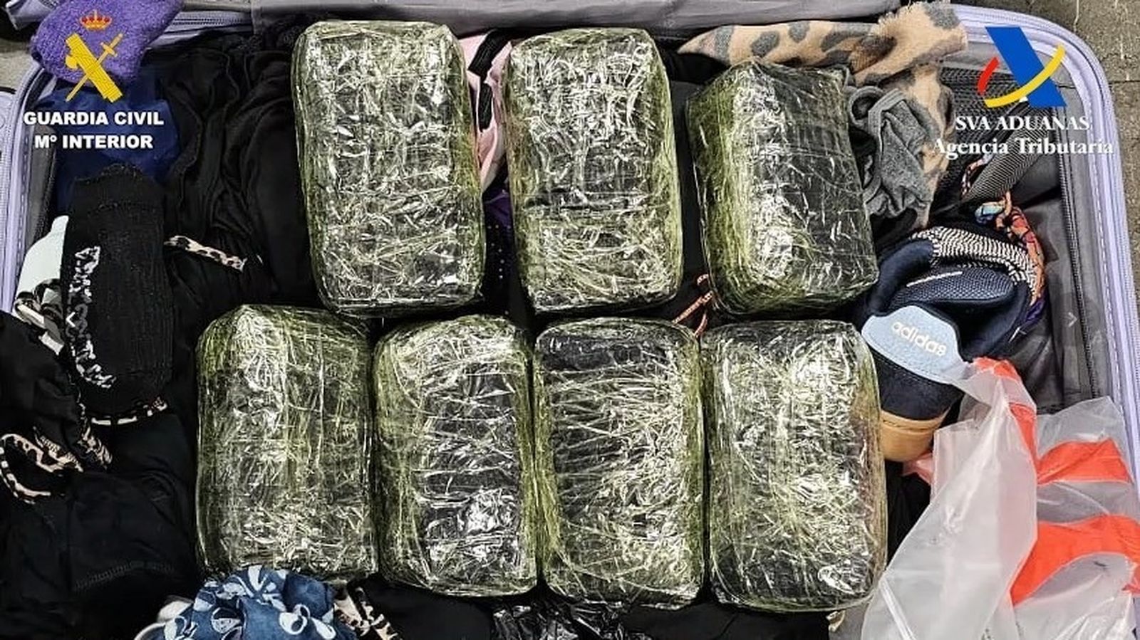 Droga incautada en Barajas