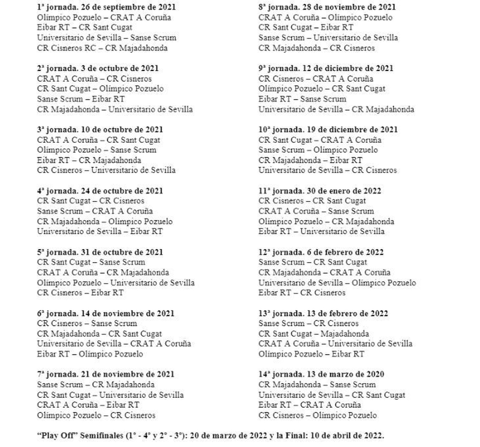 Calendario
