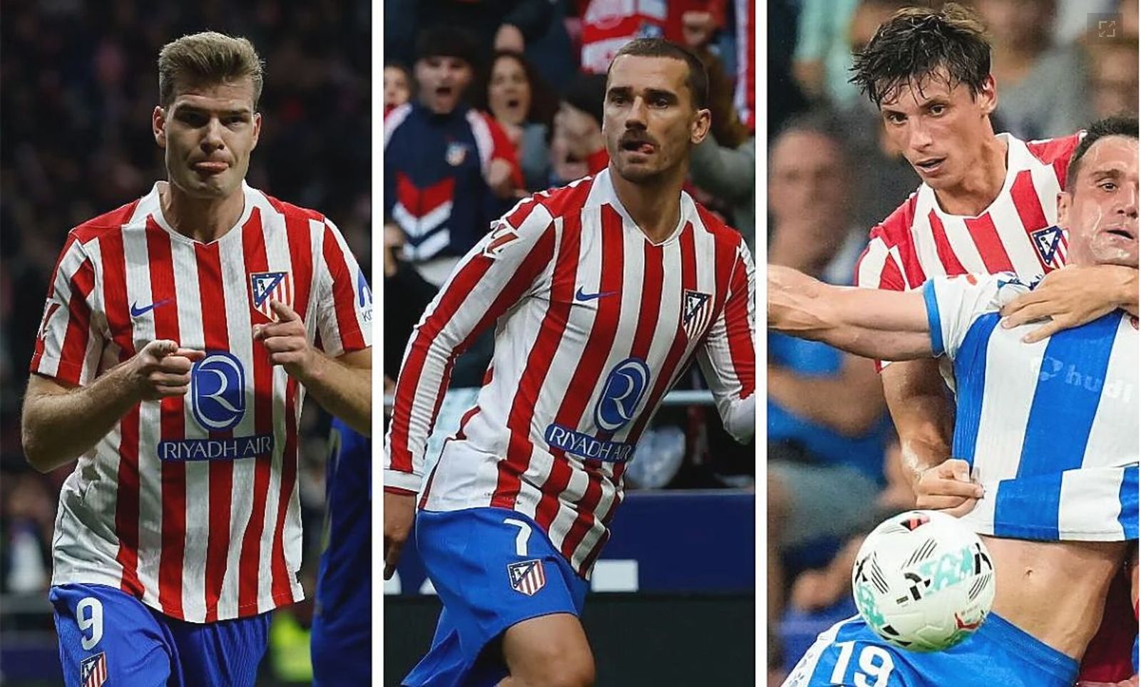 Sorloth, Griezmann y Le Normand