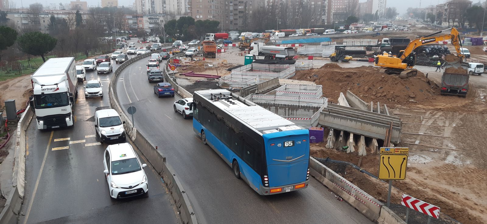 Obras de soterramiento de la A-5