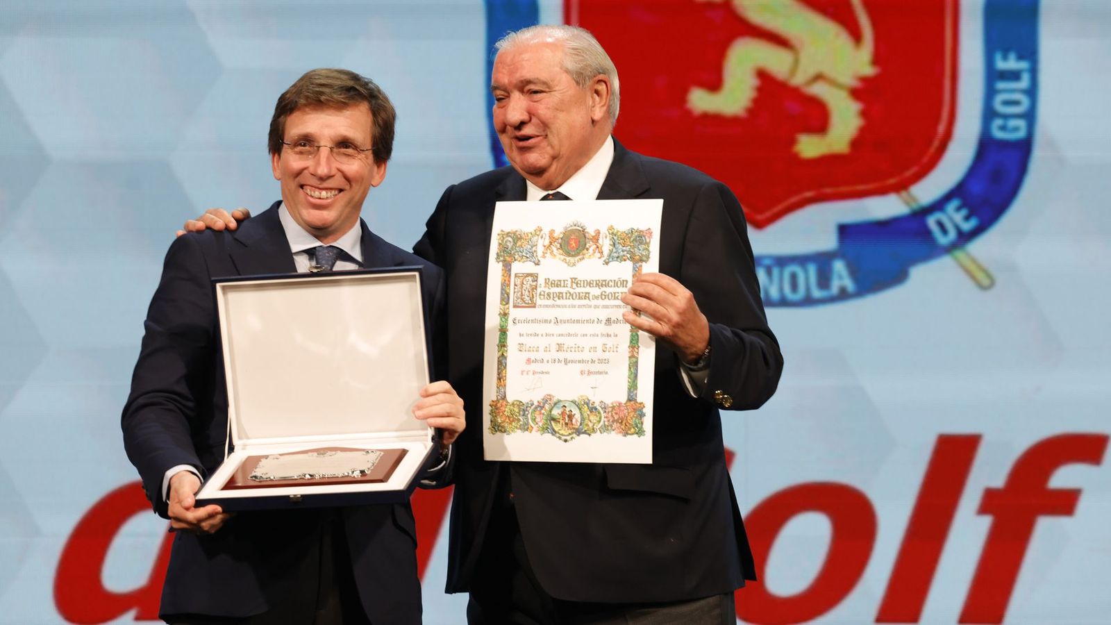 El Ayuntamiento de Madrid, reconocido con la Placa al Mérito en Golf 2025