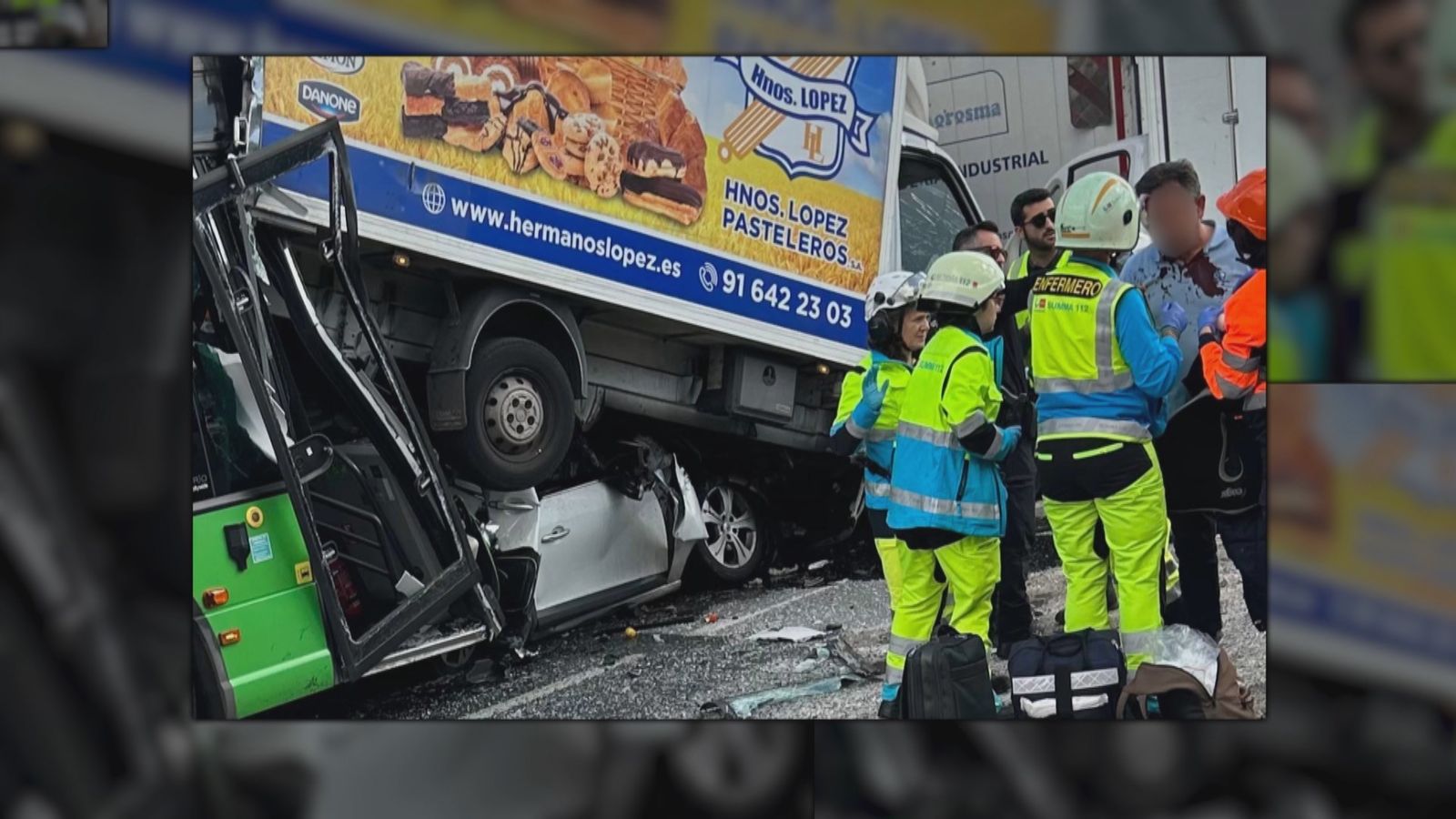 4 vehículos implicados en un accidente en la M-600, a la altura de Brunete