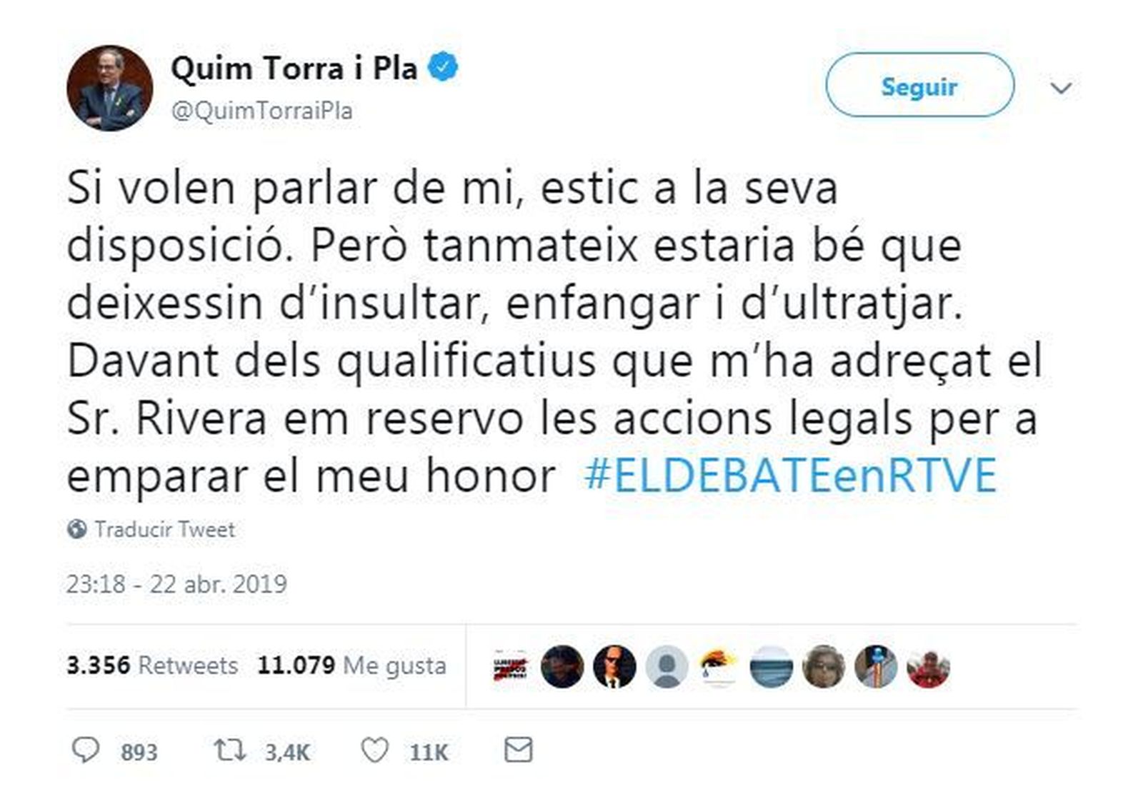 Torra tampoco pudo resistir la tentación de intervenir