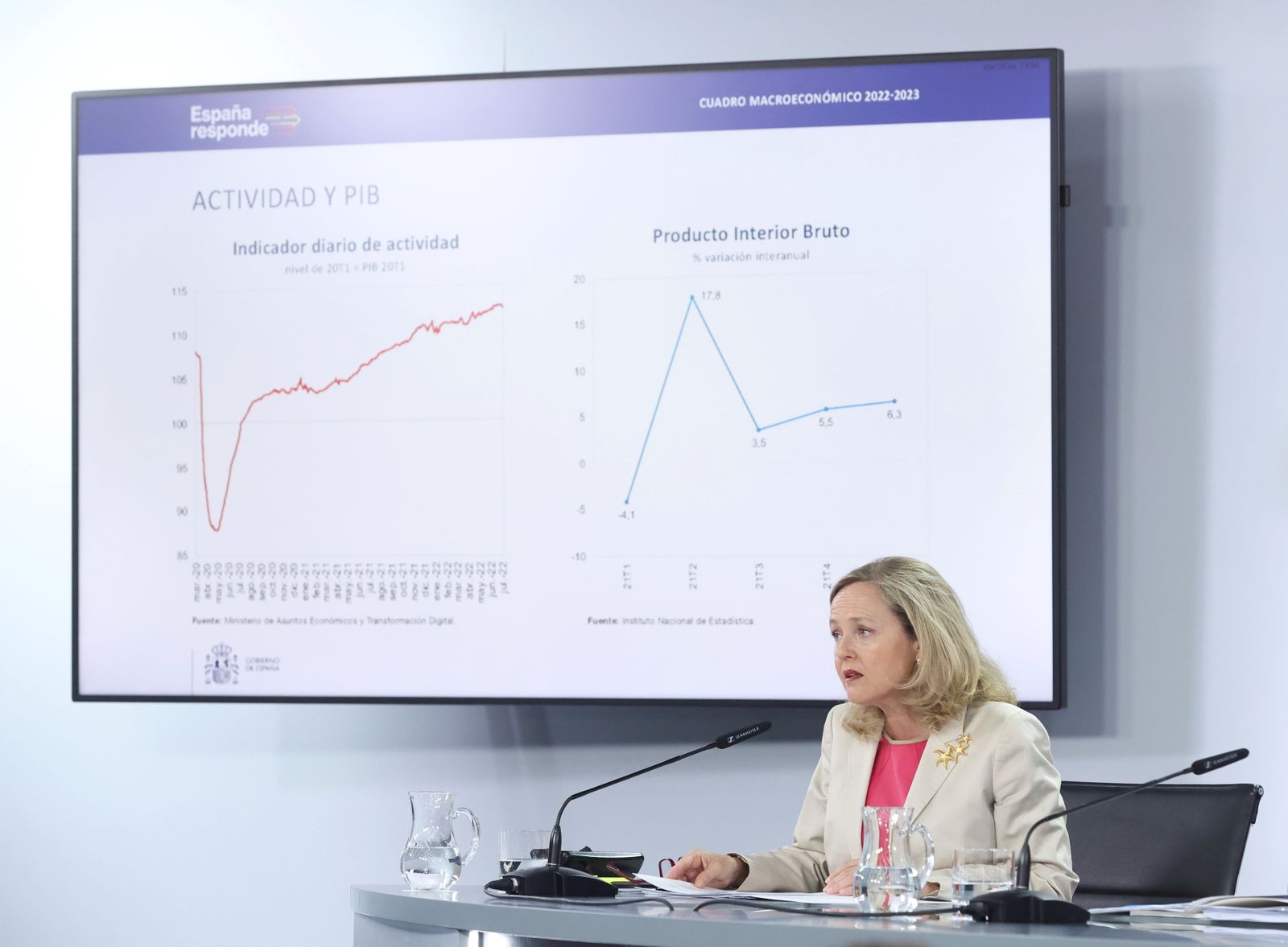 La vicepresidenta primera y ministra de Asuntos Económicos y Transformación Digital, Nadia Calviño