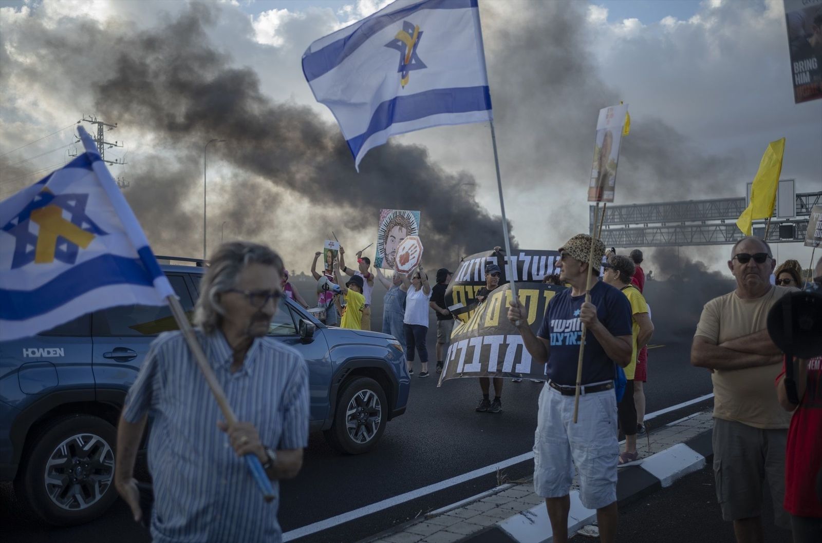 Nuevas protestas en Israel contra Netanyahu: los manifestantes bloquean las carreteras para pedir un acuerdo en Gaza