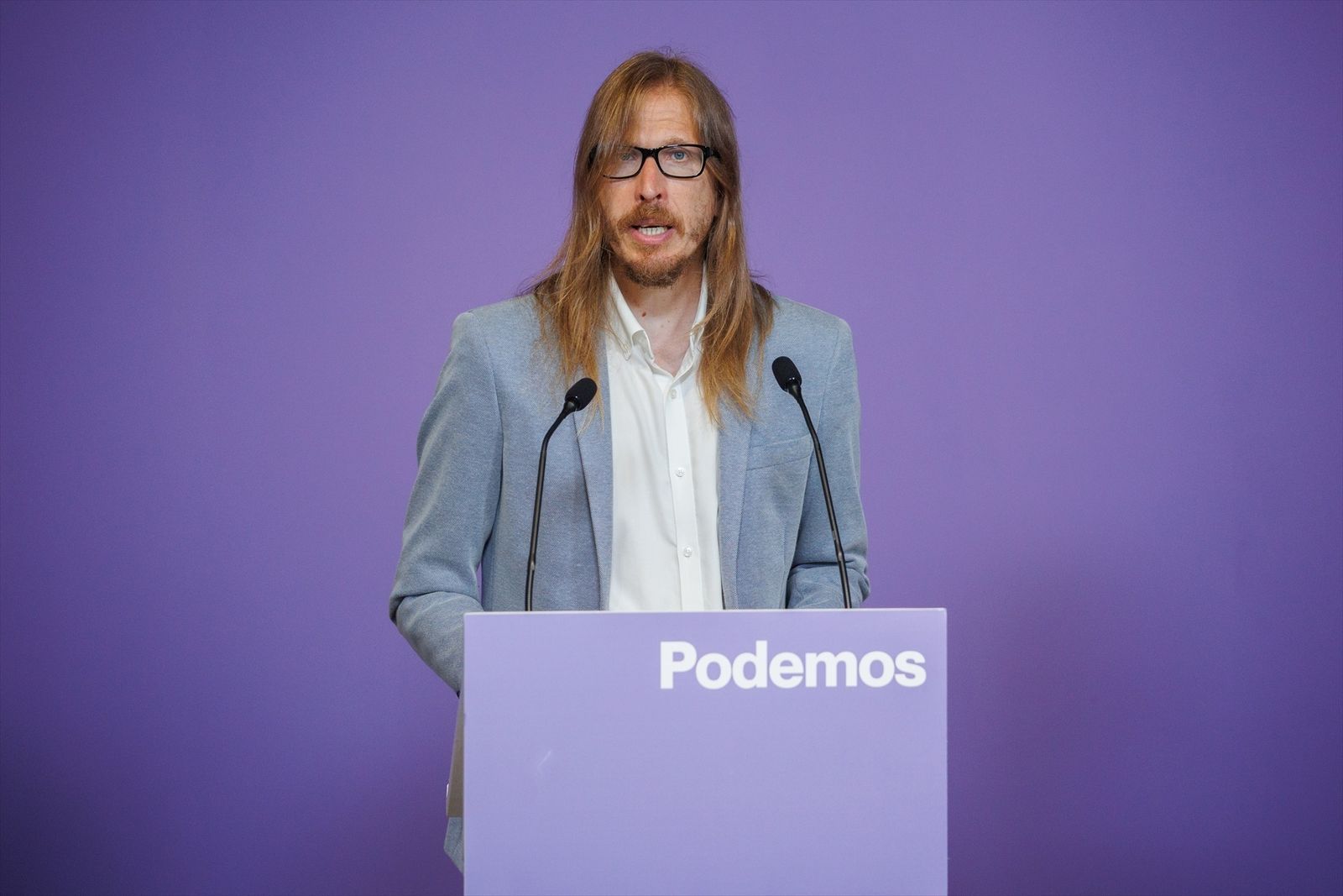 El secretario de Organización y Portavoz de Podemos, Pablo Fernández