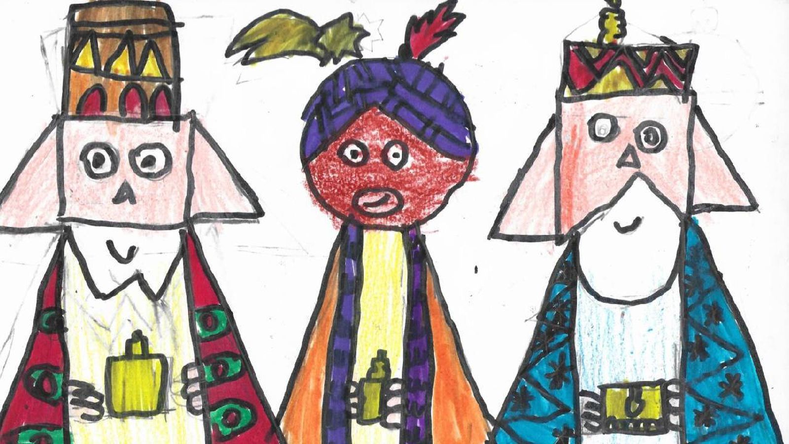 Uno de los dibujos seleccionados en el concurso de luces de Navidad 2025