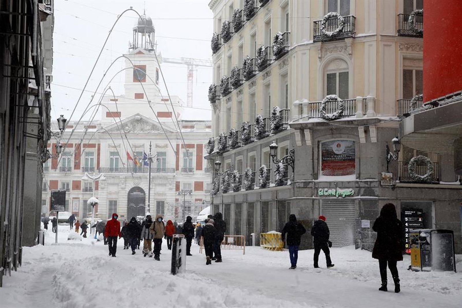 Filomena deja una nevada histórica en Madrid